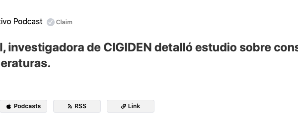 Listen Notes | Magdalena Gil, investigadora de CIGIDEN detalló estudio sobre consecuencias de las altas temperaturas.