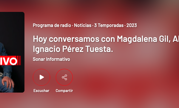 SONAR FM | Hoy conversamos con Magdalena Gil, Alberto Mayol, e Ignacio Pérez Tuesta