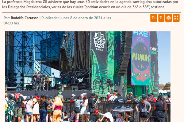 DF | Expertos del Panel UC se dividen ante la posibilidad de suspender eventos masivos por calor extremo