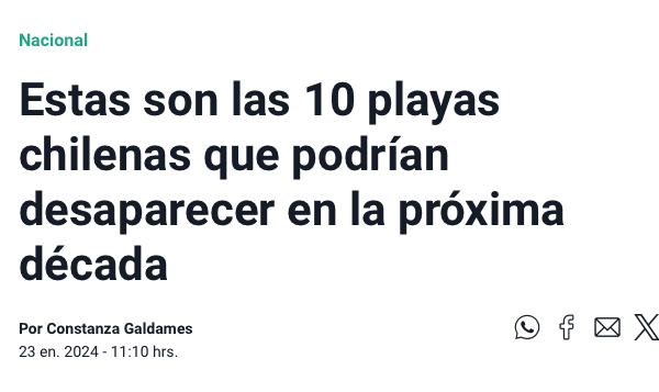 Meganoticias | Estas son las 10 playas chilenas que podrían desaparecer en la próxima década