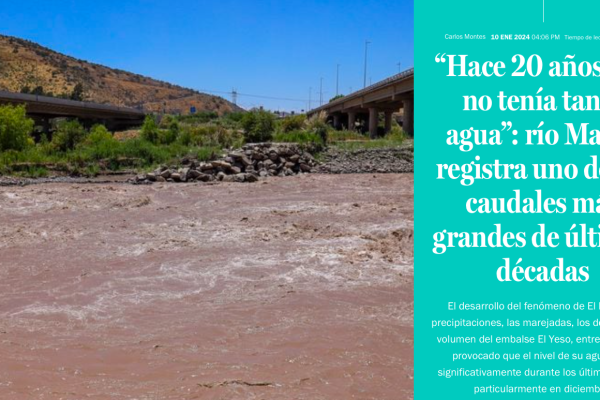 Qué Pasa LT | “Hace 20 años que no tenía tanta agua”: Río Maipo registra uno de los caudales más grandes de las últimas décadas