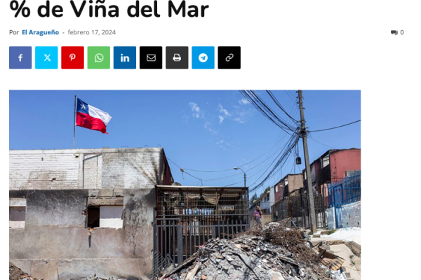 El Aragueño | Chile: Los incendios afectaron un 34 % de Viña del Mar