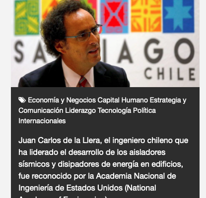 Factor de Éxito | Estados Unidos reconoce a ingeniero chileno por reducir impactos de terremotos