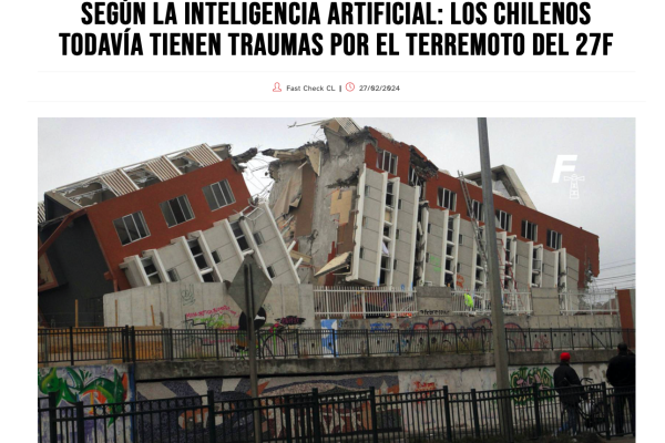Fastcheck | Según la inteligencia artificial: Los chilenos todavía tienen traumas por el terremoto del 27F