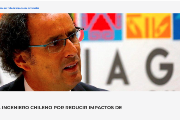 Ingeniería UC | EE. UU. RECONOCE A INGENIERO CHILENO POR REDUCIR IMPACTOS DE TERREMOTOS