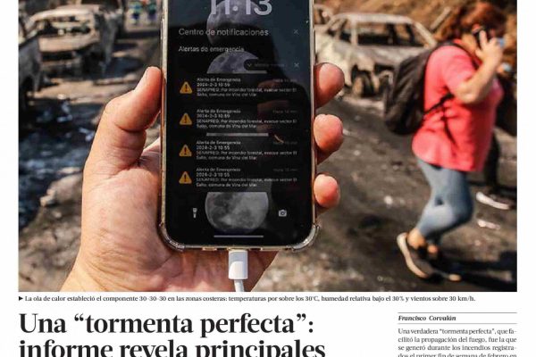 La Tercera | Una “tormenta perfecta”: informe revela principales fallas en el megaincendio de Valparaíso