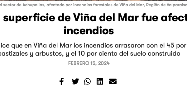 Lopez-Dóriga | Un 34 % de la superficie de Viña del Mar fue afectada por los incendios