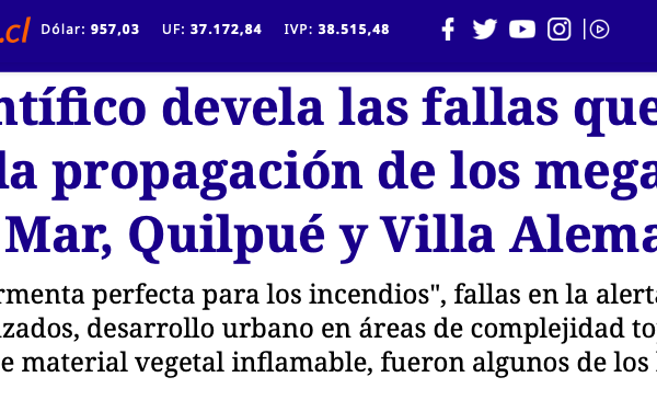 Pura Noticia | Estudio científico devela las fallas que facilitaron la propagación de los megaincendios en Viña del Mar, Quilpué y Villa Alemana