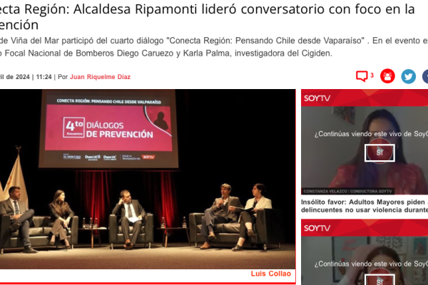 Soy Valparaíso | Conecta Región: Alcaldesa Ripamonti lideró conversatorio con foco en la prevención