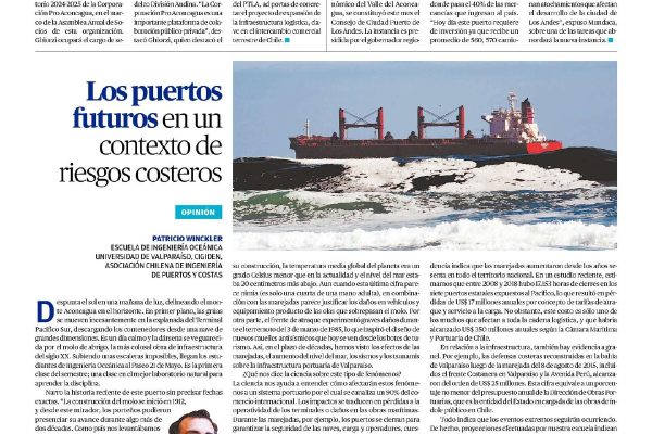 El Mercurio de Valparaíso | Los puertos futuros en un contexto de riesgos costeros