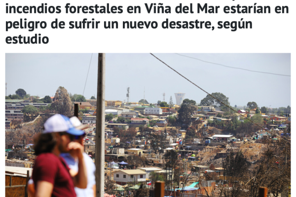 Radio Duna | “Alta vulnerabilidad”: zonas afectadas por incendios forestales en Viña del Mar estarían en peligro de sufrir un nuevo desastre, según estudio