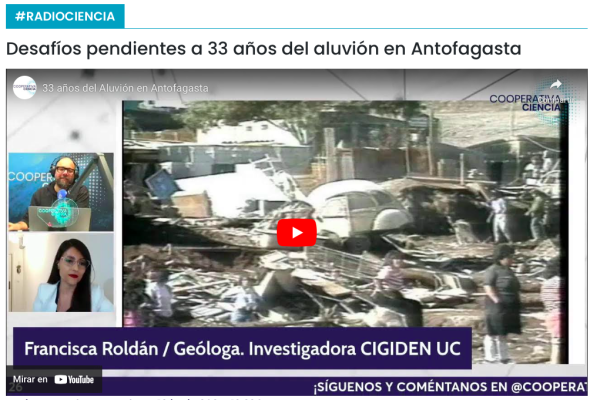 Cooperativa Ciencias | Desafíos pendientes a 33 años del aluvión en Antofagasta