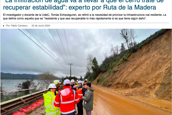 Diario Concepción | “La infiltración de agua va a llevar a que el cerro trate de recuperar estabilidad”: experto por Ruta de la Madera