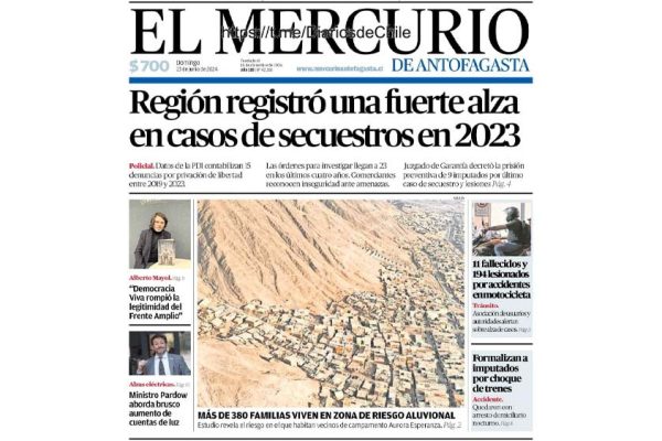El Mercurio de Antofagasta | Más de 390 familias viven en zona de riesgo aluvional