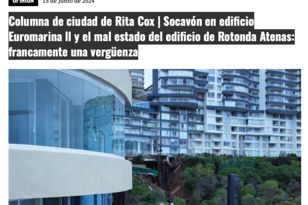 The Clinic | Columna de ciudad de Rita Cox | Socavón en edificio Euromarina ll y el mal estado del edificio de Rotonda Atenas: francamente una vergüenza