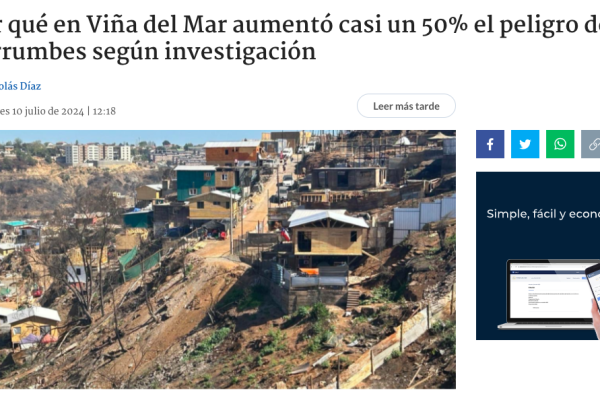 Bio Bio | Por qué en Viña del Mar aumentó casi un 50% el peligro de derrumbes según investigación
