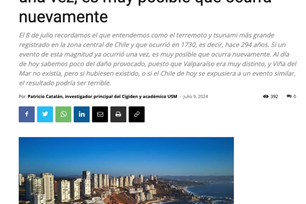 CodexVerde | Terremoto y Tsunami de 1730: Si un evento de esta magnitud ya ocurrió una vez, es muy posible que ocurra nuevamente