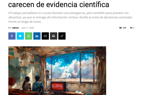 CodexVerde | Día del Periodista: noticias sobre desastres en medios chilenos carecen de evidencia científica