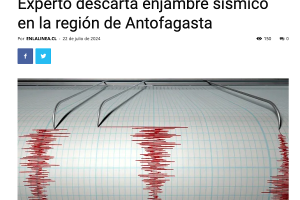 Diario En La Línea | Experto descarta enjambre sísmico en la región de Antofagasta