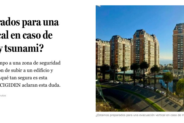 La Tercera | ¿Estamos preparados para una evacuación vertical en caso de mega terremoto y tsunami?