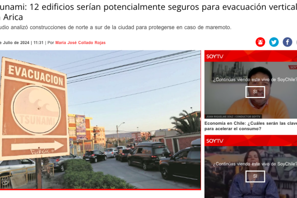 SoyChile.cl | Tsunami: 12 edificios serían potencialmente seguros para evacuación vertical en Arica