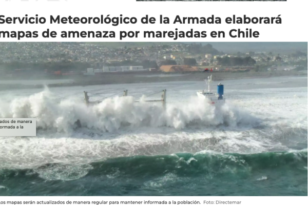 Agenda Marítima | Servicio Meteorológico de la Armada elaborará mapas de amenaza por marejadas en Chile