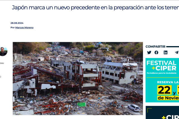 CIPER | Japón marca un nuevo precedente en la preparación ante los terremotos