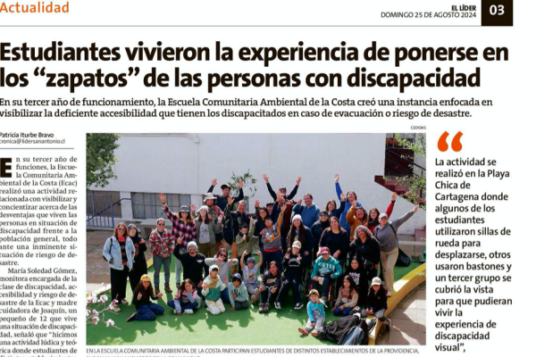 El Líder de San Antonio | Estudiantes vivieron la experiencia de ponerse en los “zapatos” de las personas con discapacidad
