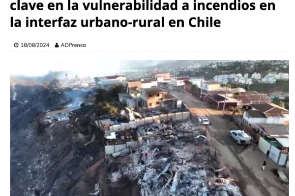 Desenfoque | Nuevo estudio de CIGIDEN revela factores clave en la vulnerabilidad a incendios en la interfaz urbano-rural en Chile