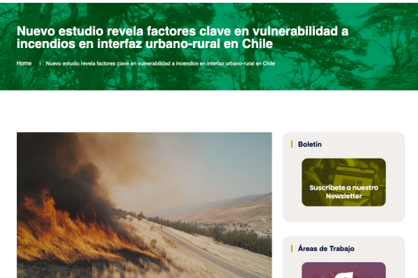 Terram | Nuevo estudio revela factores clave en vulnerabilidad a incendios en interfaz urbano-rural en Chile