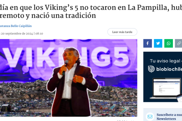 BioBio Chile | El día en que los Viking’s 5 no tocaron en La Pampilla, hubo terremoto y nació una tradición