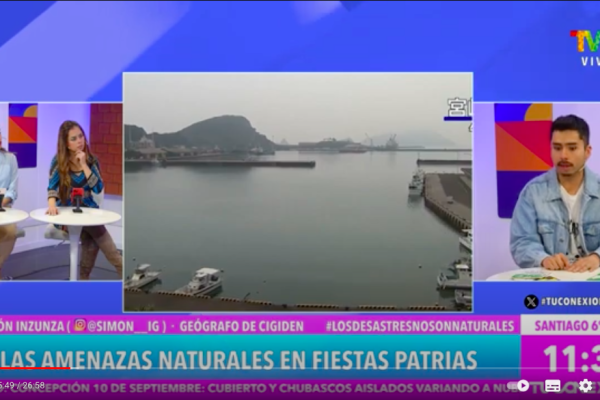 Canal TVR | Las amenazas naturales en fiestas patrias junto al Geografo de CIGIDEN Simon Inzunza