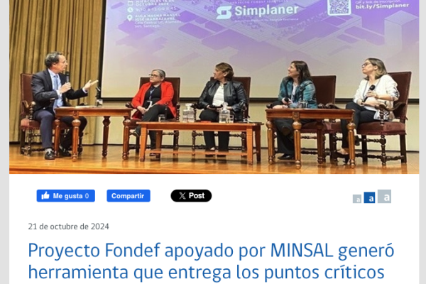 DEGREyD MINSAL | Proyecto Fondef apoyado por MINSAL generó herramienta que entrega los puntos críticos en la Red de Salud para mejorar la respuesta ante terremotos