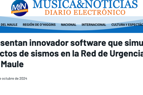 Musicaynoticias.cl | Presentan innovador software que simula efectos de sismos en la Red de Urgencias del Maule