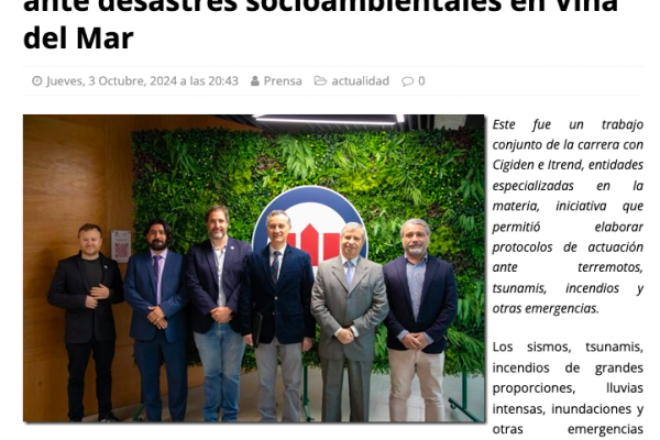 Valparaíso Noticias | Geología UNAB encabezó capacitación ante desastres socioambientales en Viña del Mar