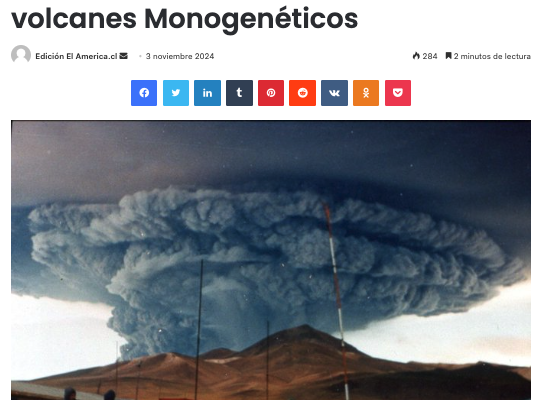 El América | Chile será sede de la primera Conferencia Internacional sobre volcanes Monogenéticos