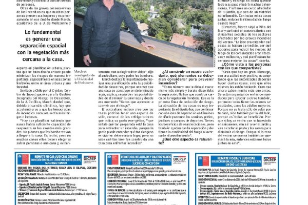 LUN | Australiano experto en planificación urbana dice cómo disminuir el riesgo de incendio