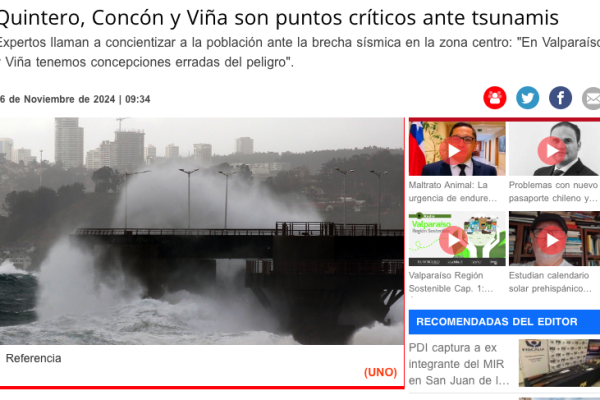 Soy Valparaíso | Quintero, Concón y Viña son puntos críticos ante tsunamis