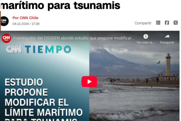 CNN Chile | Estudio propone modificar el límite marítimo para tsunamis
