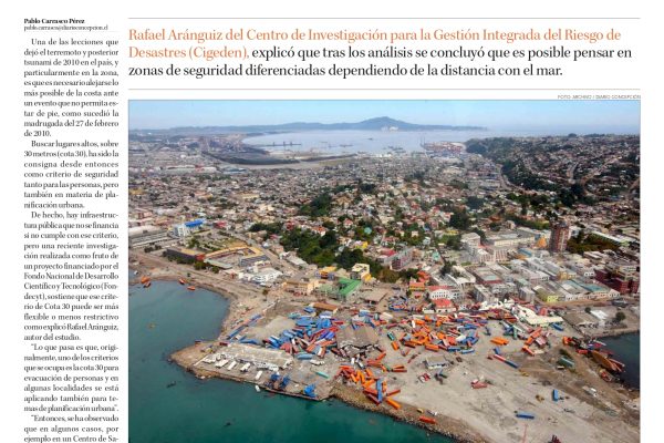 Diario Concepción | Riesgo de tsunami: investigación local propone flexibilizar criterio de construcción cerca de la costa