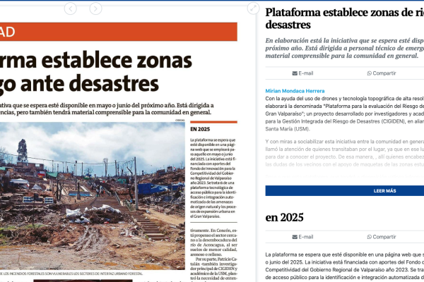 Estrella de Valparaíso | Plataforma establece zonas de riesgo ante desastres