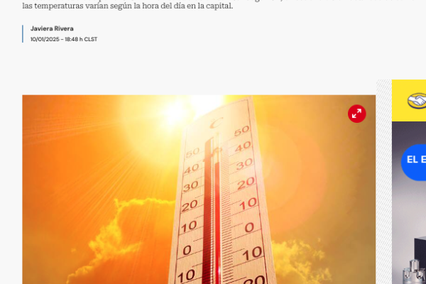 ADN | Altas temperaturas en Santiago: estas son las comunas más calurosas de la RM, según la hora del día