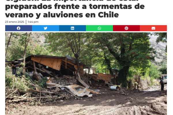 G5 Noticias | Cigiden: La importancia de estar preparados frente a tormentas de verano y aluviones en Chile