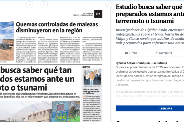 La Estrella de Antofagasta | Estudio busca saber qué tan preparados estamos ante terremoto o tsunami