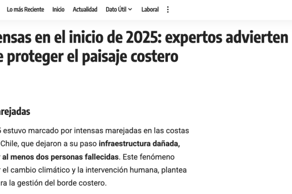 Portal Trabajo | Marejadas intensas en el inicio de 2025: expertos advierten sobre la importancia de proteger el paisaje costero