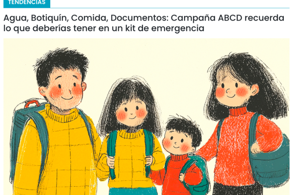 Cooperativa Ciencias | Agua, Botiquín, Comida, Documentos: Campaña ABCD recuerda lo que deberías tener en un kit de emergencia