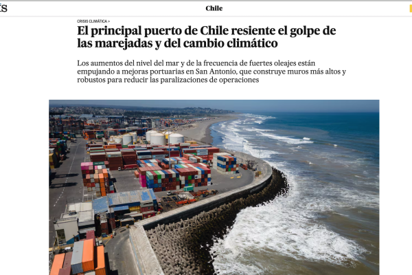 El País | El principal puerto de Chile resiente el golpe de las marejadas y del cambio climático
