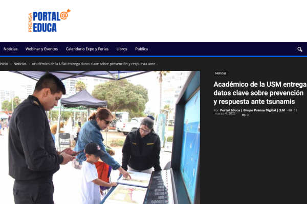 Portal Educa | Académico de la USM entrega datos clave sobre prevención y respuesta ante tsunamis