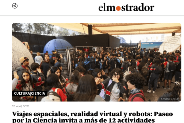 El Mostrador | Viajes espaciales, realidad virtual y robots: Paseo por la Ciencia invita a más de 12 actividades