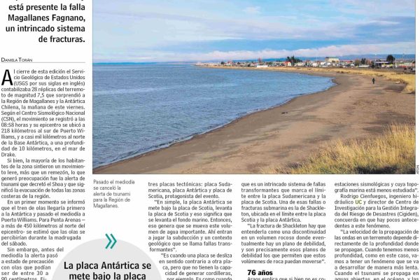 LUN | Placa Scotia, la protagonista del terremoto más fuerte que ha afectado a Magallanes en 76 años (2025)